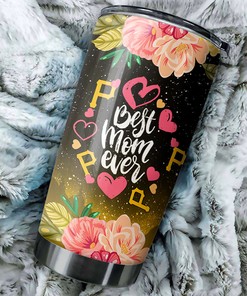 Pittsburgh Pirates Cool Flower Design Best Mom Ever MLB Tumbler with a Stylish and MLB Design