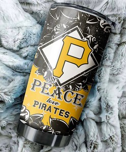 Pittsburgh Pirates Harmony Peace Love MLB Tumbler with a Message and MLB Design