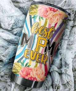 Pittsburgh Pirates MLB Tumbler for Best Mom Ever with Beautiful Flower Design