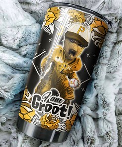 Pittsburgh Pirates MLB Tumbler with I Am Groot Personalization - Perfect Gift for Pirates and Marvel Fans