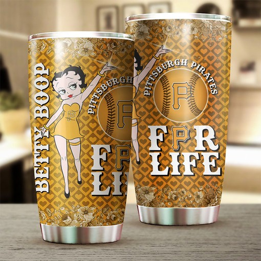 Pittsburgh Pirates MLB Tumbler with Iconic Betty Boop Design and Top-Quality MLB Logo - Image 2
