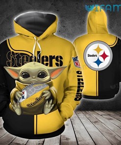 Pittsburgh Steelers Baby Yoda 3D Hoodie with All-Over Prints and Graphics for Football Lovers