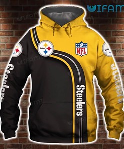 Pittsburgh Steelers Classic Logo 3D Hoodie with Custom Prints for NFL Fans