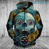 Pittsburgh Steelers Flower Skull Logo All Over Print 3D Hoodie