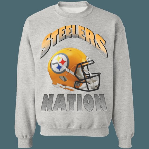 Pittsburgh Steelers STEELER NATION Retro NFL Tee Sweatshirt Hoodie for Fans