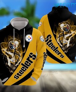 Pittsburgh Steelers Skull Grenade All Over Print Hoodie with Cool Graphics