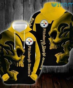 Pittsburgh Steelers Skull Open Mouth All Over Print Hoodie with Cool Graphics
