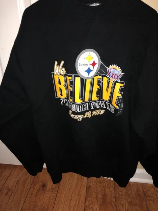 Pittsburgh Steelers Super Bowl Xxix "We Believe" NFL Tee Sweatshirt Hoodie - Reprinted NCAA Fan Gift