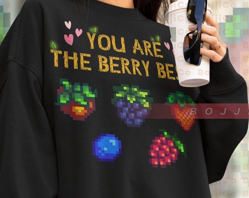 Pixel 8-Bit Farming Game Sweatshirt, Stardw Valley Vintage Game Tee - Image 4