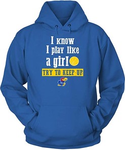 Play Like A Girl Basketball Team Kansas Jayhawks Shirt - NCAA Shirts for Women