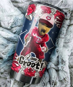 Playful Minnesota Twins MLB Tumbler with Cool Groot Design and Top-Quality MLB Logo
