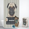 Playful Pug Shower Curtain for a Fun Bathroom Decor