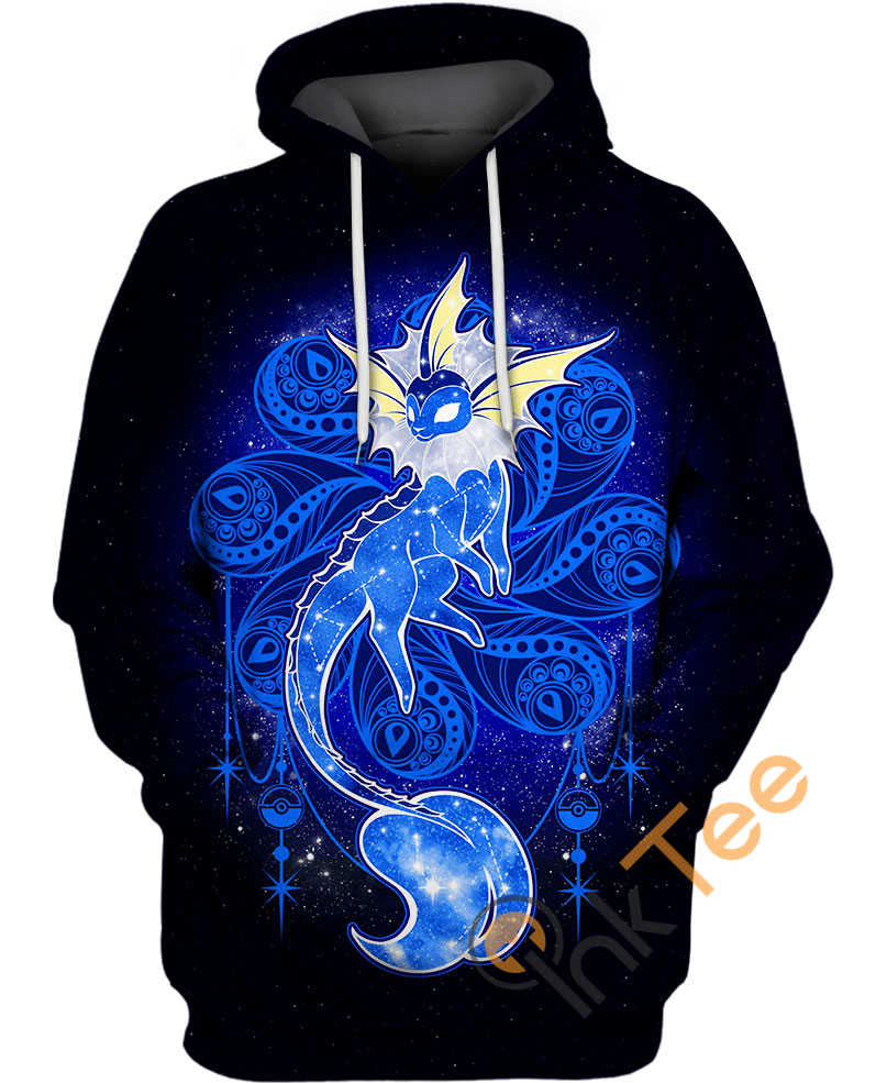 Pokemon Vaporeon Starry Sky 3D Printed All Over Custom Hoodie