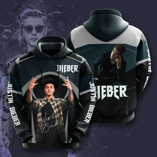 Pop Art Justin Bieber 3D Hoodie - Men's All Over Print Hoodies
