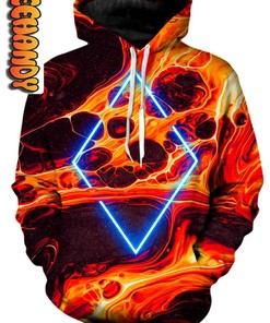 Portal Home Orange Unisex Portal Design All Over Print 3D Hoodie with Design