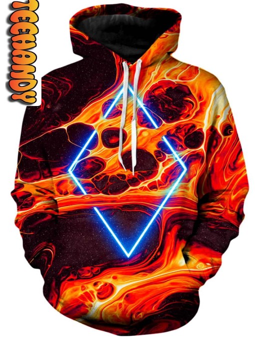 Portal Home Orange Unisex Portal Design All Over Print 3D Hoodie with Design
