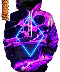 Portal Home Pink Unisex Portal Design All Over Print 3D Hoodie with Design