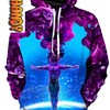 Possessed Astronaut Cosmic All Over Print 3D Hoodie with Design