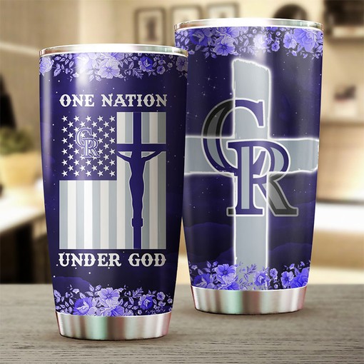 Powerful Colorado Rockies MLB Tumbler with Patriotic Design for Baseball Fans - Image 2