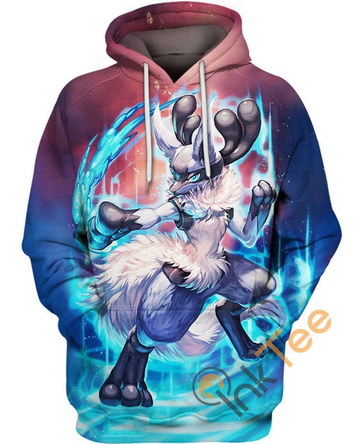 Powerful Lucario Pokemon - 3D All Over Print Hoodie with Striking Design
