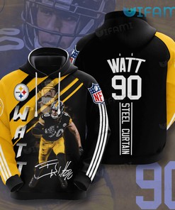 Powerful Watt 90 Steel Curtain - Pittsburgh Steelers 3D All Over Print Hoodie with Striking Design