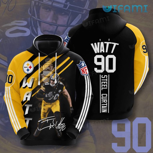 Powerful Watt 90 Steel Curtain - Pittsburgh Steelers 3D All Over Print Hoodie with Striking Design