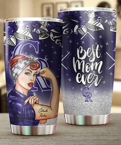 Powerful and Personalized Colorado Rockies MLB Tumbler for Strong Best Mom Ever