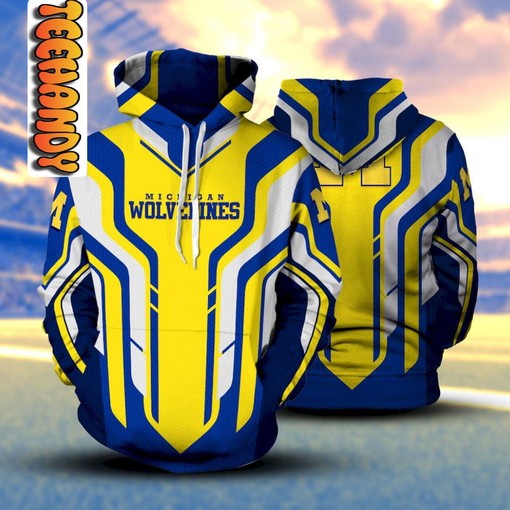 Premium Michigan Wolverines 3D Hoodie - Available in Different Sizes