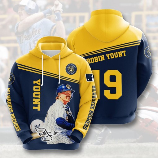 Premium Milwaukee Brewers All Over Print 3D Hoodie with Custom Design