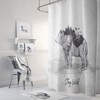 Primitive Rustic Woodland Disney Shower Curtain Set with Bears and Trees