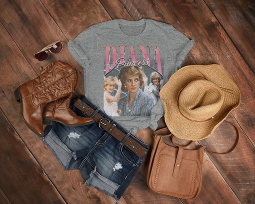 Princess Diana Retro 90s Fan Shirt for Women - Tribute to Princess of Wales - Image 3