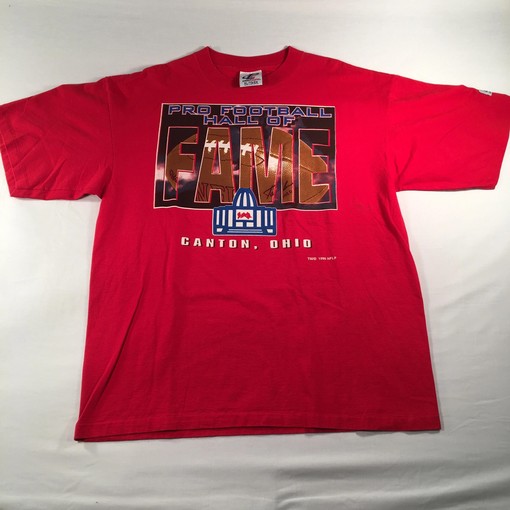 Pro Football Hall Of Fame Canton NFL Single Stitch Sweatshirt T-shirt - Ideal Gift for Football Fans