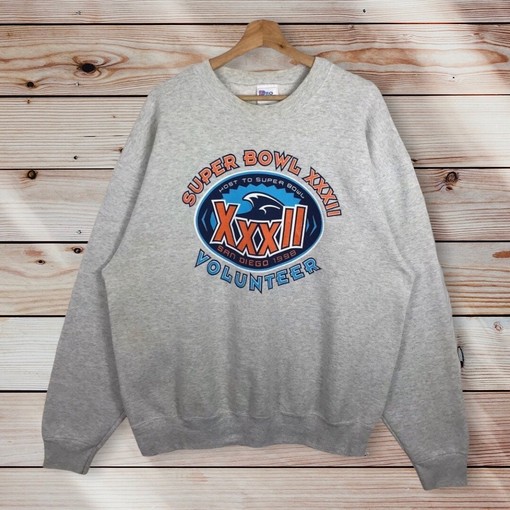 Pro Player San Diego Super Bowl Volunteer Vintage Style Crew Neck Sweatshirt Sweater Pullover