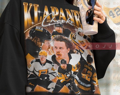 Professional Ice Hockey Player Cheeks Klapanen Sweatshirt, Vintage Hockey Shirt - Classic Movie T Shirts - Image 4