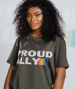 Proud Ally Shirt - Minimalist Movie Shirts for Men with Human's Right and Love Symbol