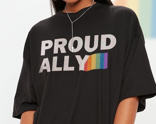 Proud Ally Shirt - Minimalist Movie Shirts for Men with Human's Right and Love Symbol - Image 2