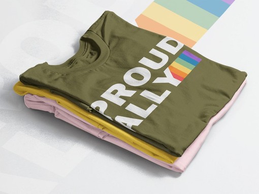 Proud Ally Shirt - Minimalist Movie Shirts for Men with Human's Right and Love Symbol - Image 4