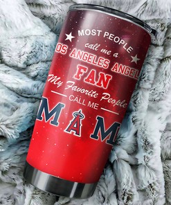Proud Baseball Moms - Los Angeles Angels MLB Tumbler with Personalized Design and MLB Logo for Sports Fans