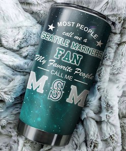 Proud Baseball Moms with MLB Logo - Seattle Mariners MLB Tumbler with Personalized Tumbler and Tumbler Gift for Fans