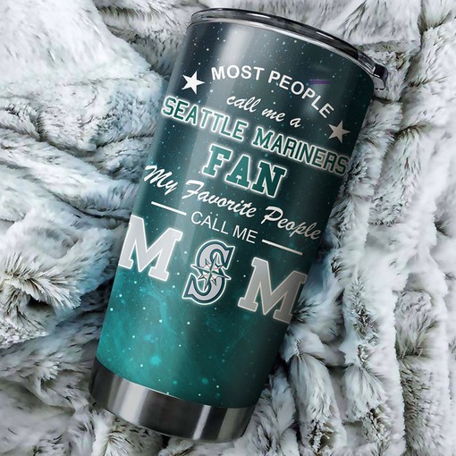 Proud Baseball Moms with MLB Logo - Seattle Mariners MLB Tumbler with Personalized Tumbler and Tumbler Gift for Fans