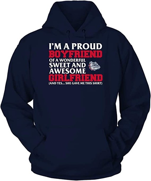 Proud Girlfriend 2021 Graduation Gift Shirt for Fans - Vintage Style Bulldogs Shirt for Gonzaga University Fans
