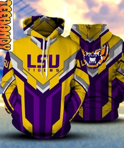 Proudly Show Your Team Spirit with Lsu Tigers Football 3D Hoodie