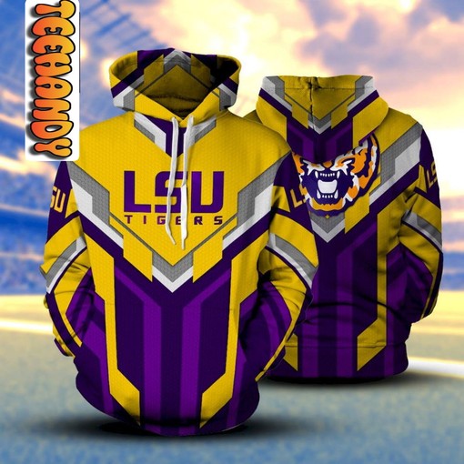 Proudly Show Your Team Spirit with Lsu Tigers Football 3D Hoodie