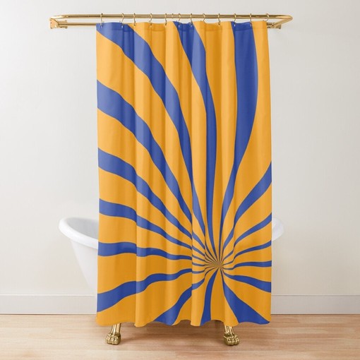 Psychedelic 70s Vintage Boho Shower Curtain - Featuring Trippy Design and Eco-Friendly Material with Waterproof Features - Image 4