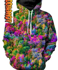 Psychedelic Forest Unisex Forest Print All Over Print 3D Hoodie with Design