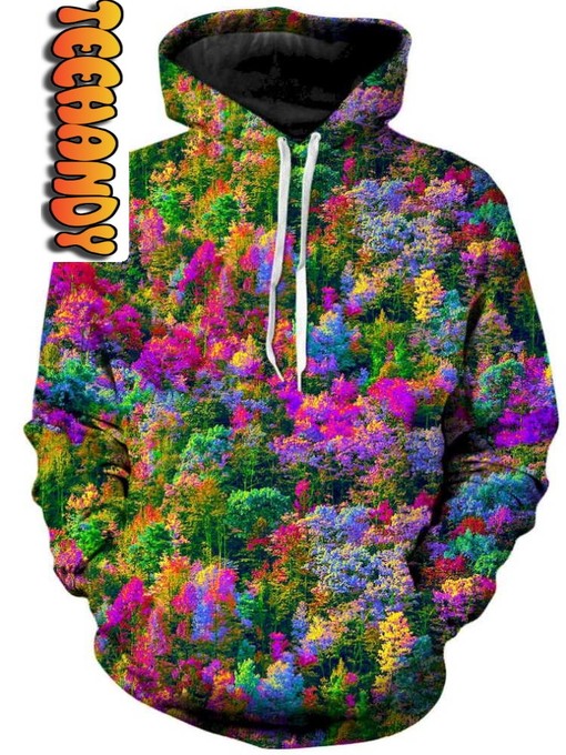 Psychedelic Forest Unisex Forest Print All Over Print 3D Hoodie with Design