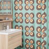Psychedelic Groovy Geometric Shower Curtain, Retro Bathroom Decor
