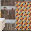Psychedelic Groovy Geometric Shower Curtain, Retro Bathroom Decor, Unique Tub Accessory