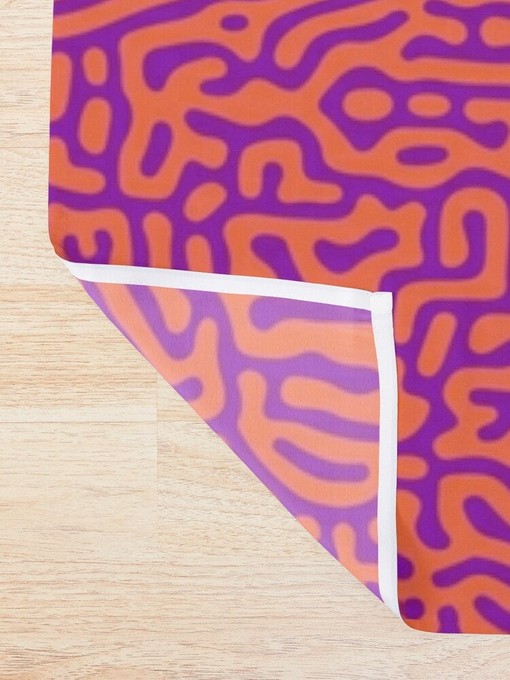 Psychedelic Purple Orange Shower Curtain | Eco-Friendly Material | Vibrant and Durable | Playful Bathroom Decor - Image 2
