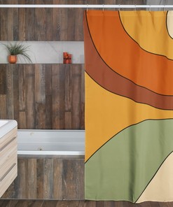 Psychedelic Retro Groovy Shower Curtain - Unique Bathroom Accessory